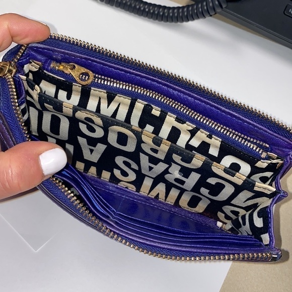 Marc Jacobs Totally Turnlock Purple Leather Wallet - Picture 10 of 11